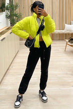 Load image into Gallery viewer, Penelope Puffer Jacket (Lime Yellow)