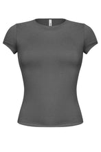 Load image into Gallery viewer, Cara Short Sleeve Top (Charcoal Grey)