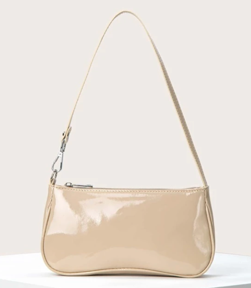 Nude patent leather purse hotsell