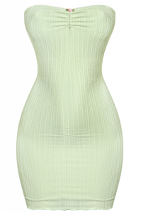 Keli Ribbed Tube Dress (Sage Green)
