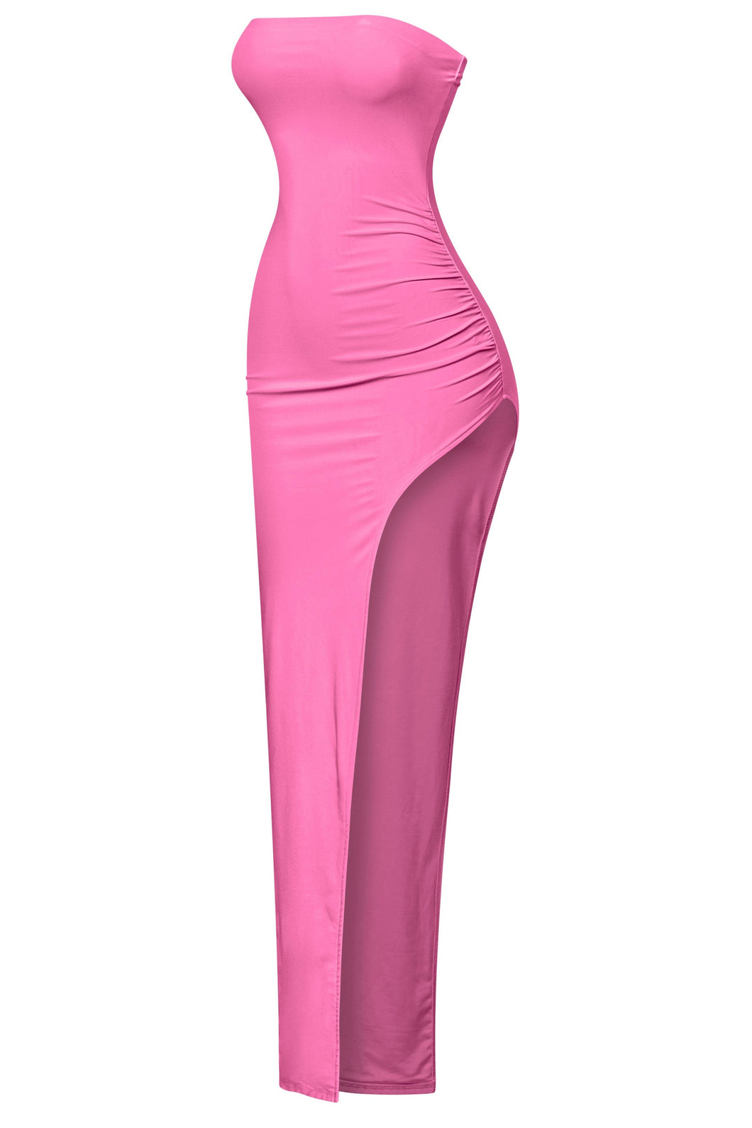 Nella High Slit Maxi Dress (Hot Pink)