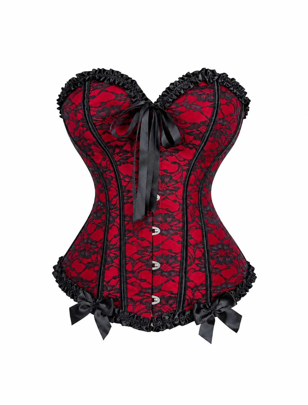 Victorian Corset Top (Black/Red)