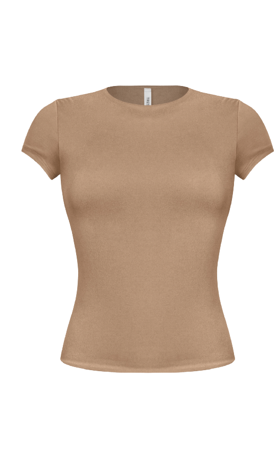 Cara Short Sleeve Top (Mocha)