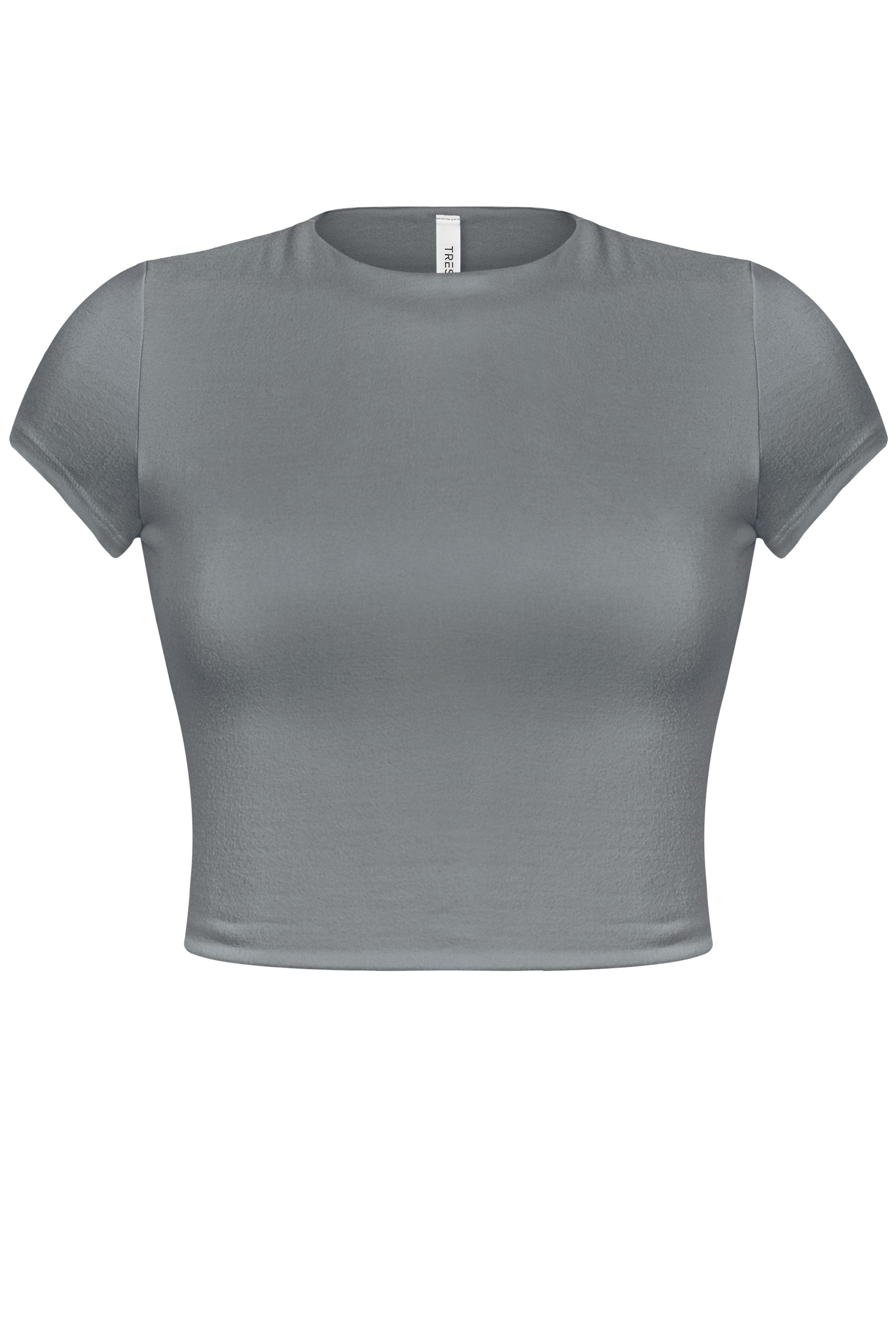 Cass Super Soft Crop Top (Charcoal Grey)