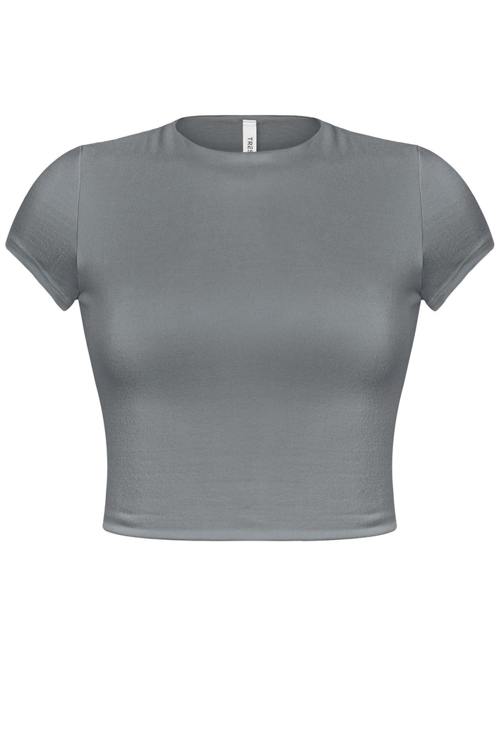 Cass Super Soft Crop Top (Charcoal Grey)