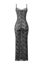 Load image into Gallery viewer, Noir Sheer Lace Maxi Dress (Black)