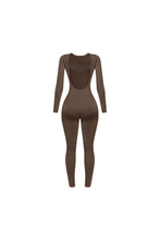 Load image into Gallery viewer, Sofie Open Back Jumpsuit (Brown)