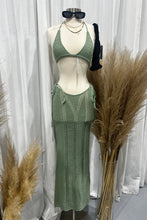 Load image into Gallery viewer, Kylan Knit Maxi Skirt Set (Sage Green)