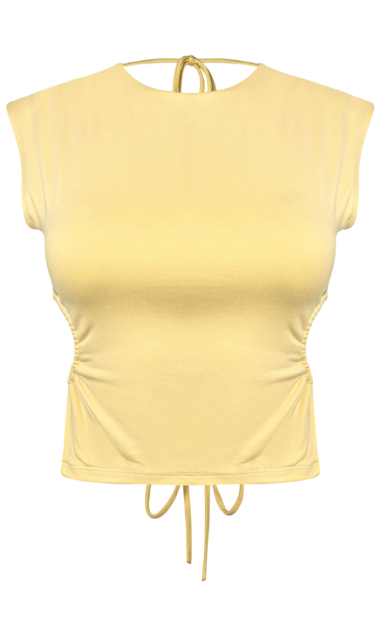 Lucy Open Back Top (Yellow)