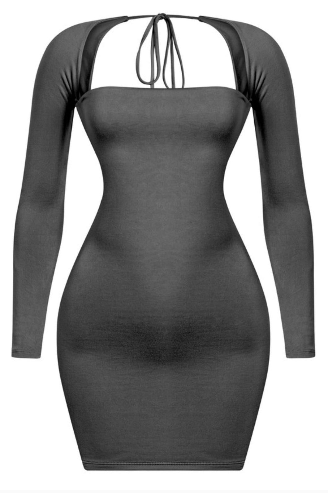 Harlem Long Sleeve Mini Dress (Black)