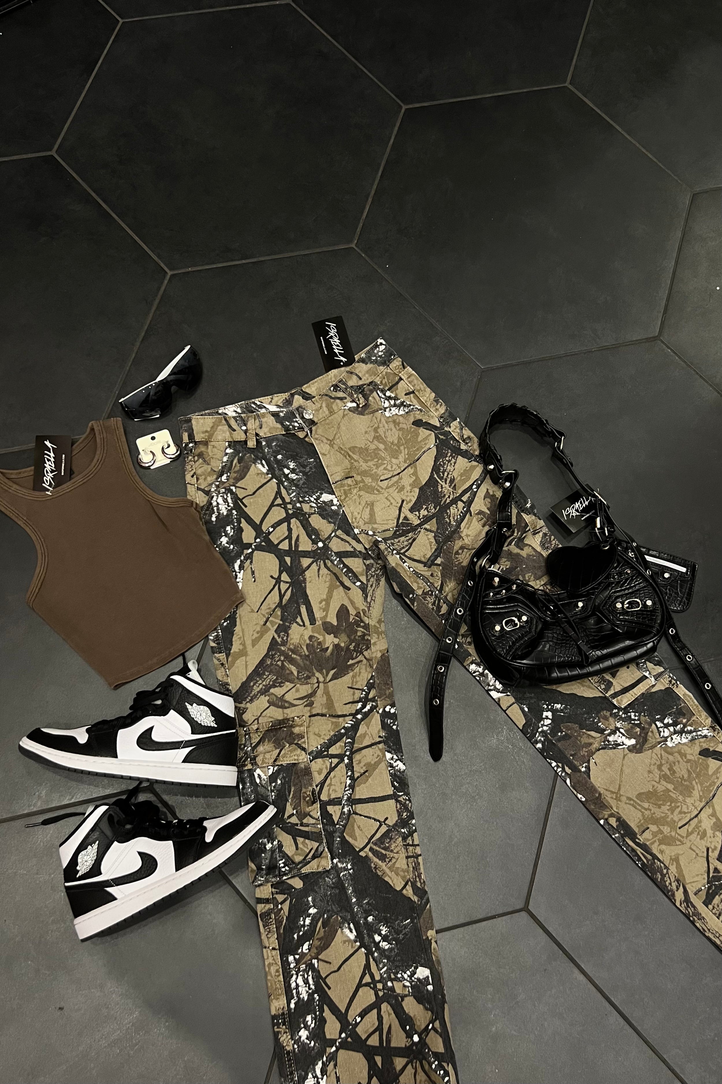Aspen Forest Camo Cargo Pants (Brown Multi)