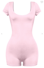 Load image into Gallery viewer, Bella Square Neck Romper (Pink)