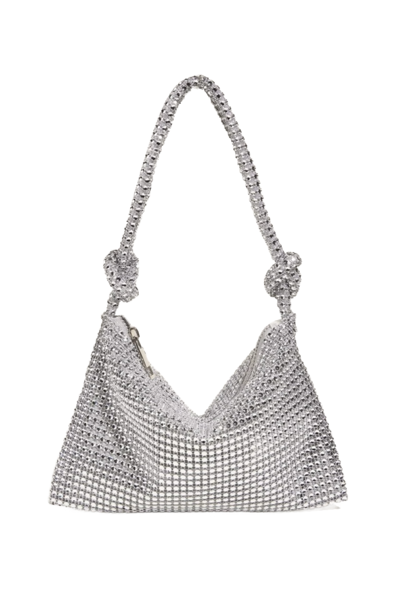 Marcel Slouchy Rhinestone Bag (Silver)