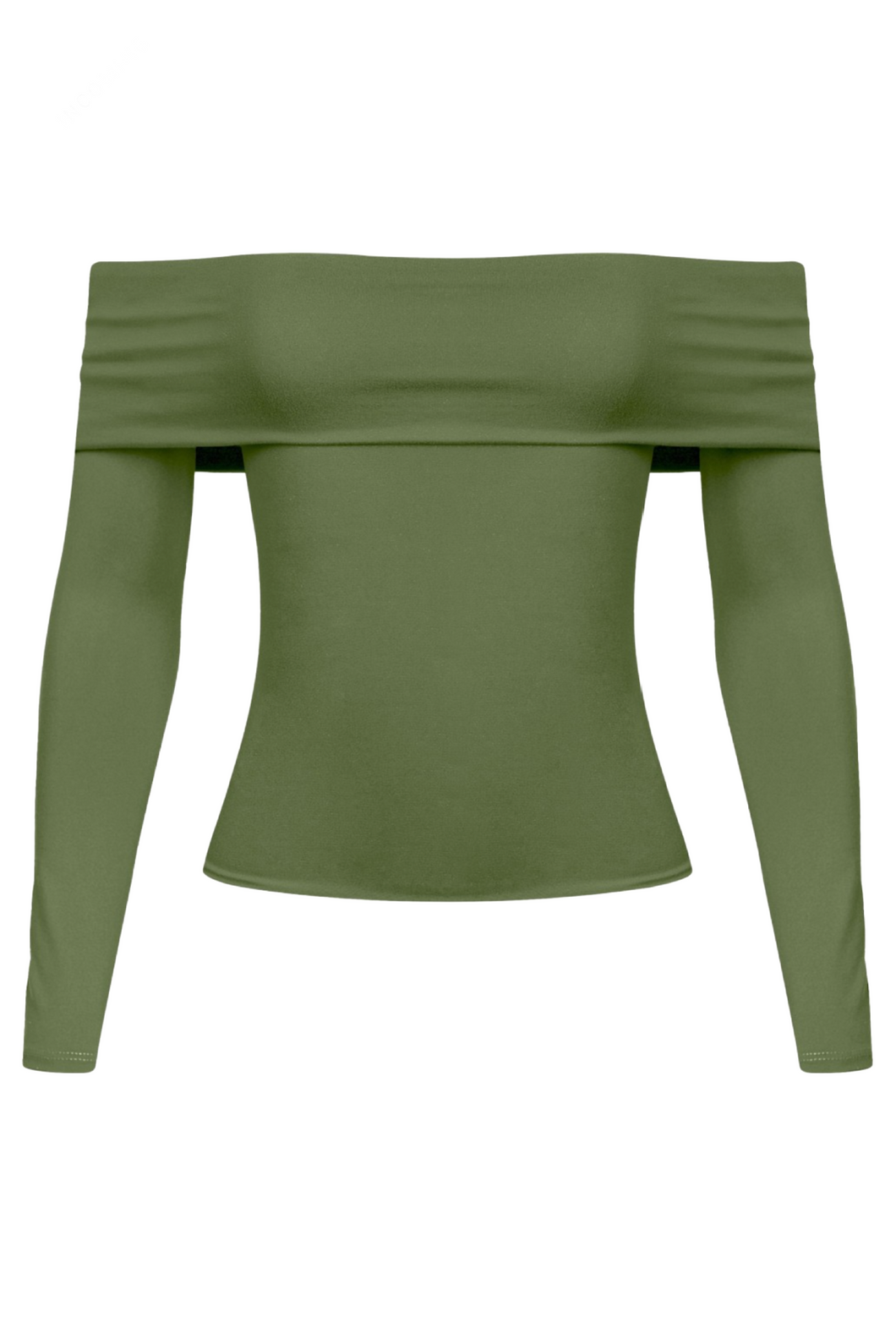 Olive green off clearance the shoulder top