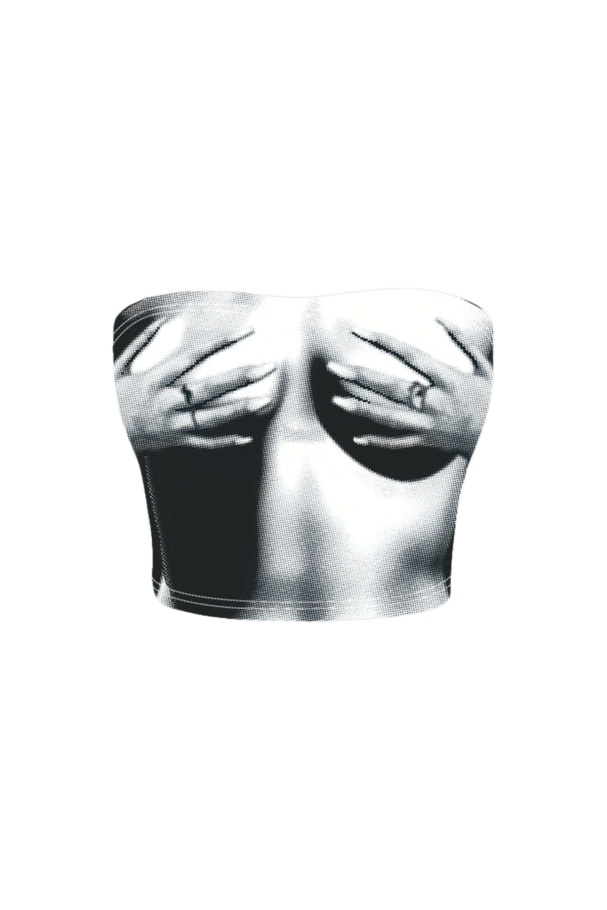 Skin Tight Tube Top (Black / White)