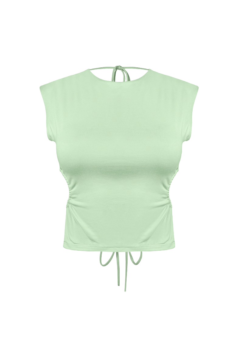 Lucy Open Back Top (Sage Green)