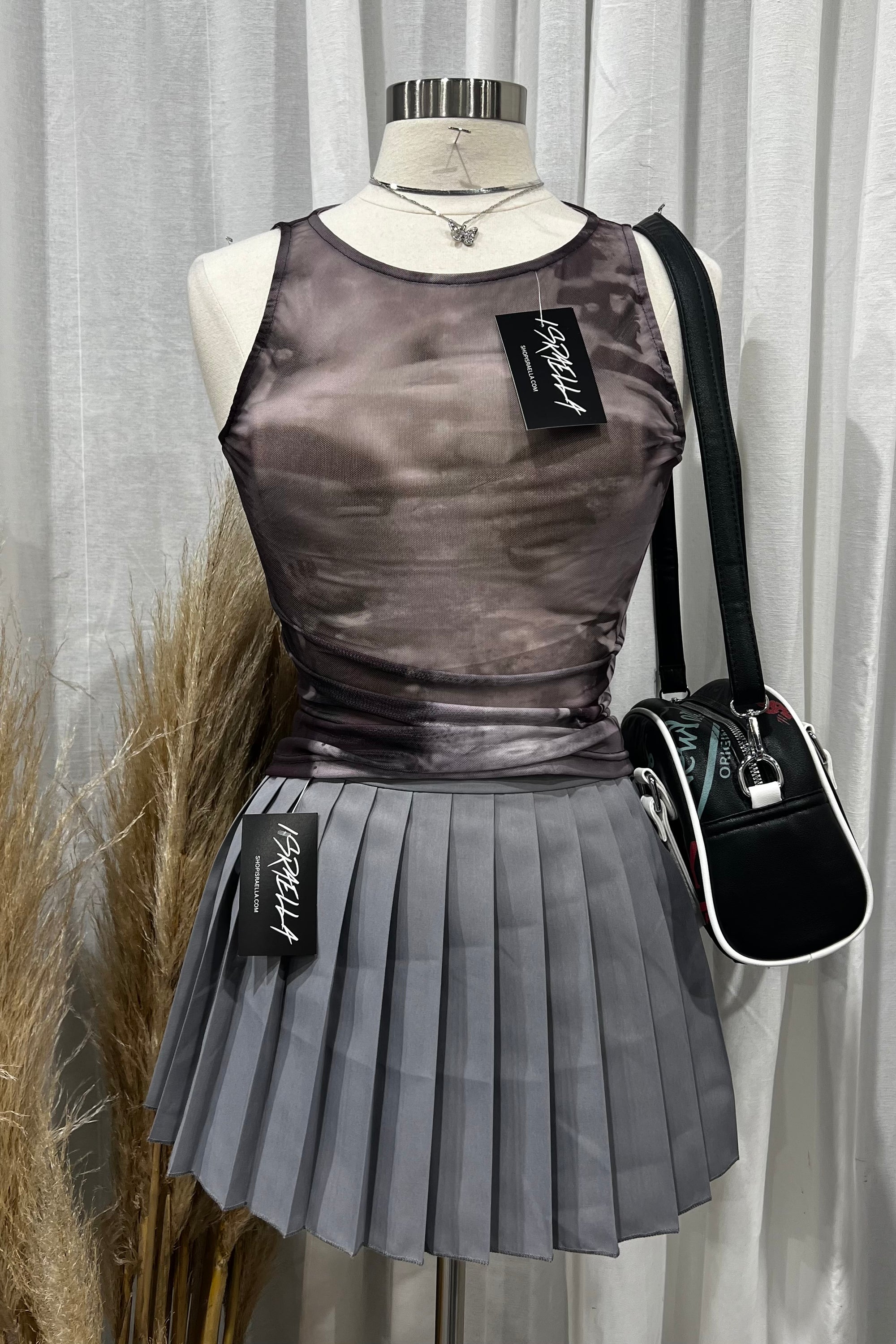 Raquel Mesh Tank Top (Purple Multi)