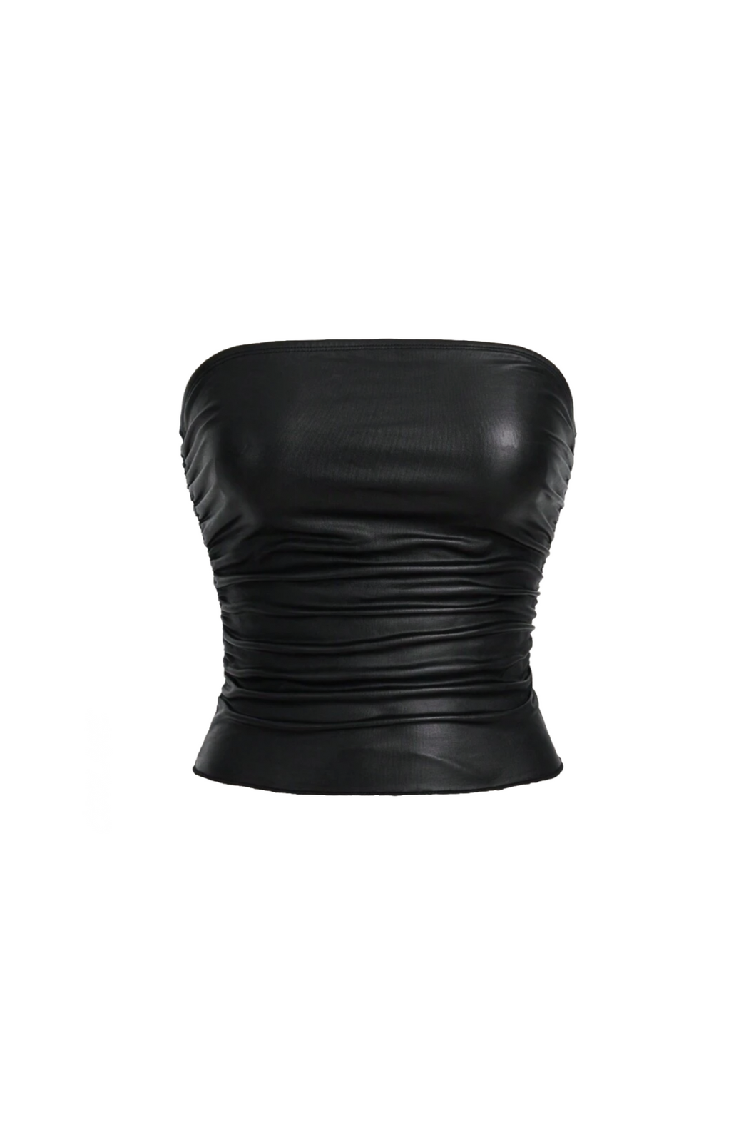 Willow Leather Tube Top (Black)