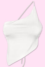 Load image into Gallery viewer, Glamorous Halter Asymmetrical Top (White)