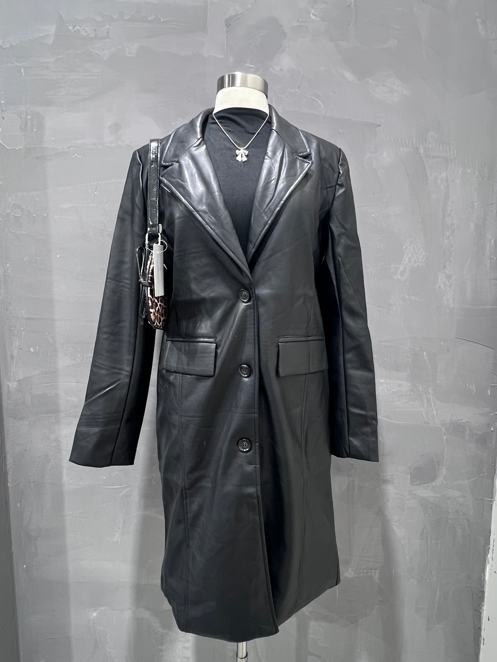 Oracle Faux Leather Jacket (Black)