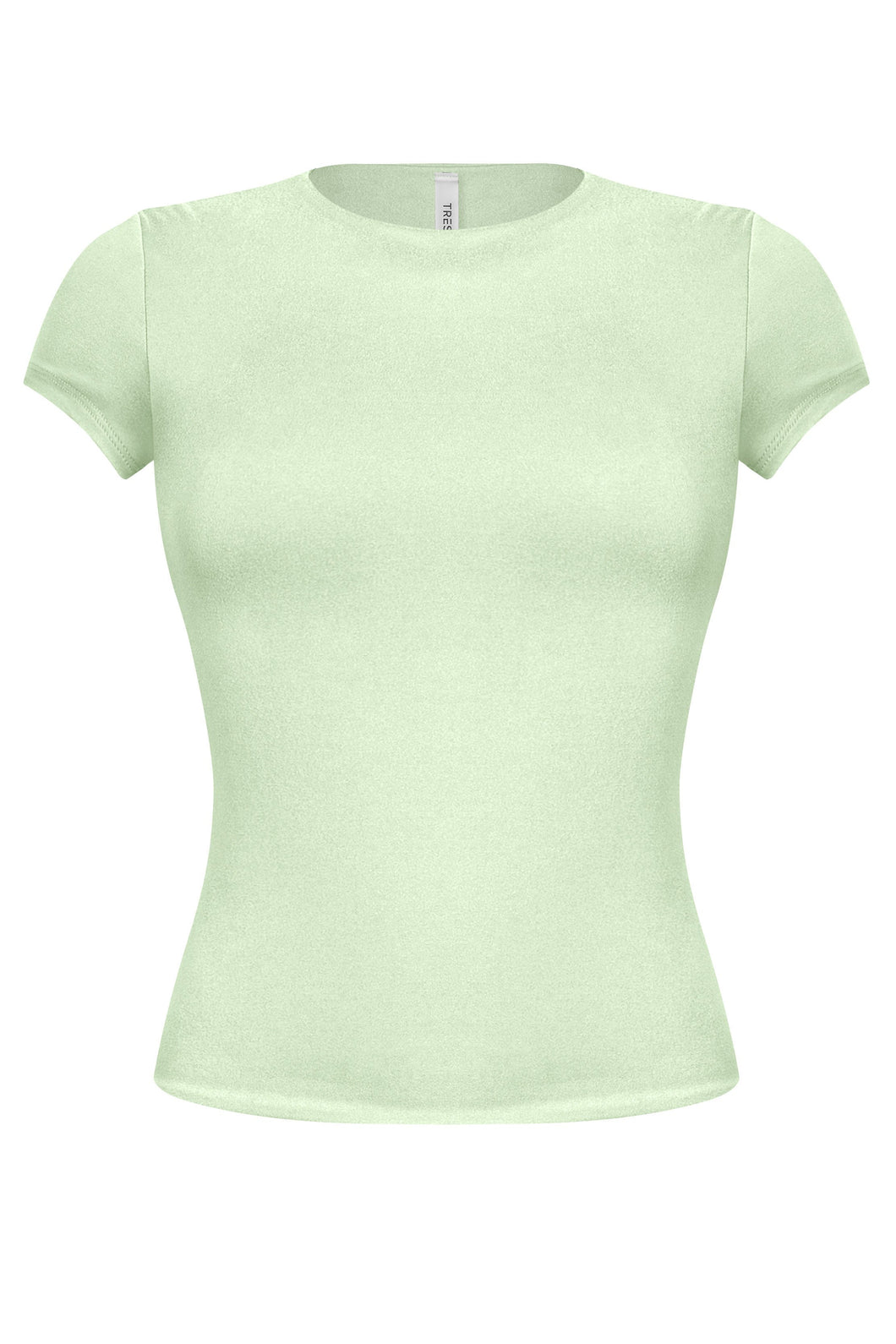 Ginny Short Sleeve Basic Top (Sage Green)