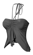 Load image into Gallery viewer, Gwen Halter Open Front Top (Black)