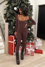 Load image into Gallery viewer, Mimi Jumpsuit W/Shrug (Brown)