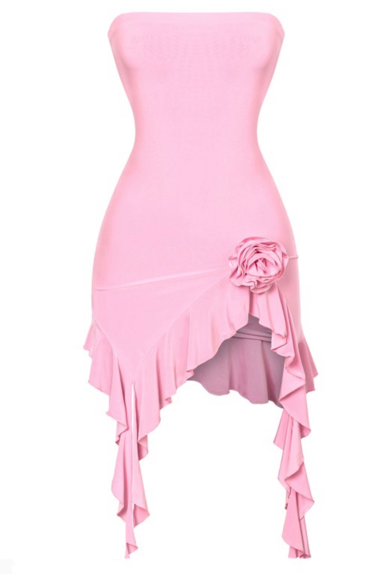 Elan Strapless Ruffle Mini Dress Pink – Rumpus Resort