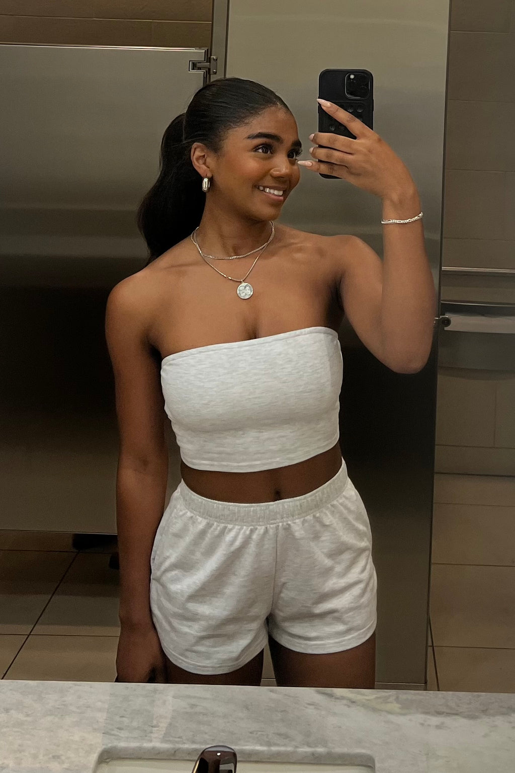 Mia Short Set (Heather Grey)