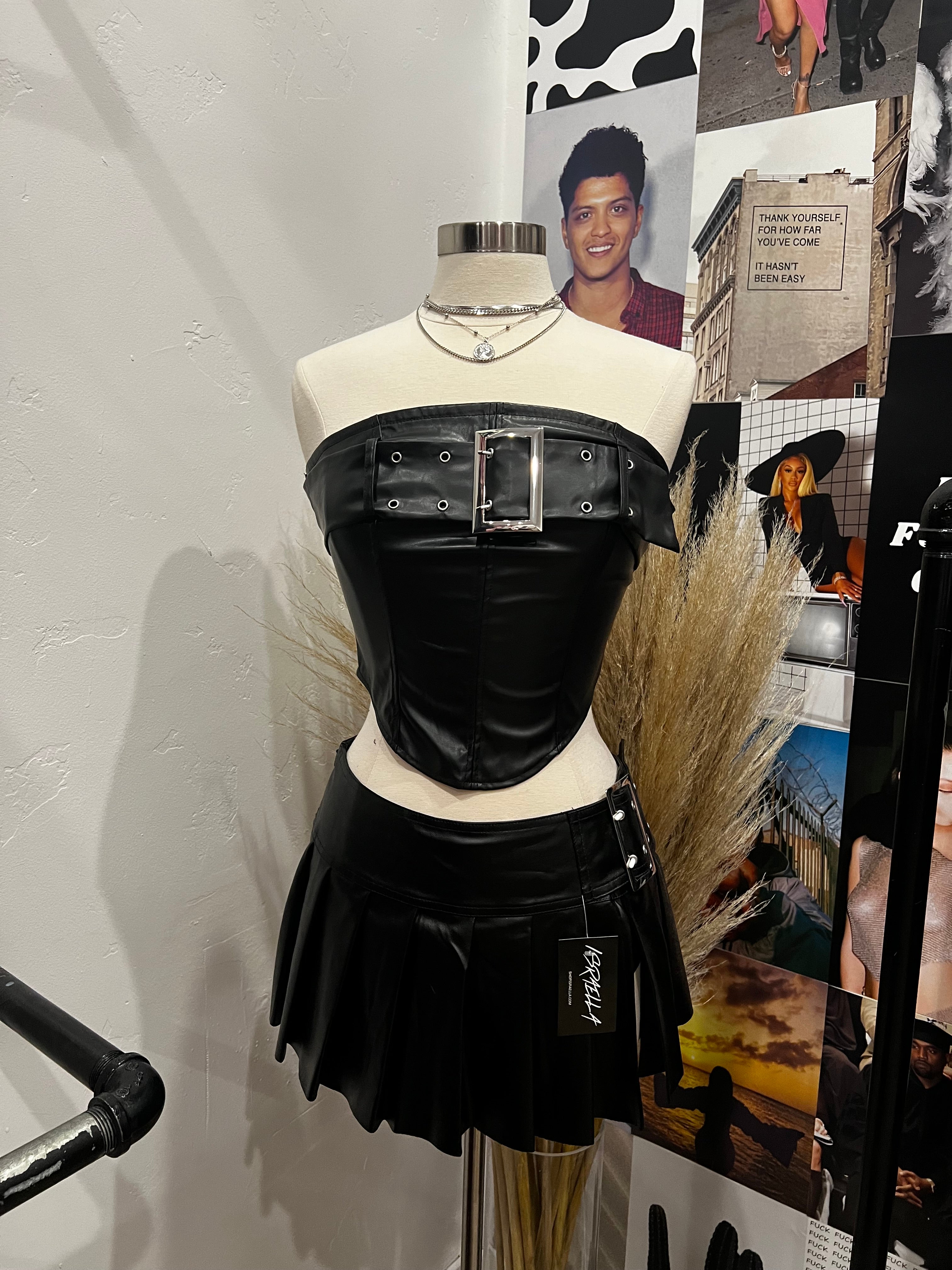 Hard Candy Buckle Tube Top (Black)