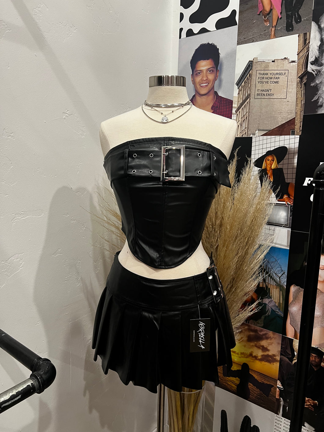 Hard Candy Buckle Tube Top (Black)