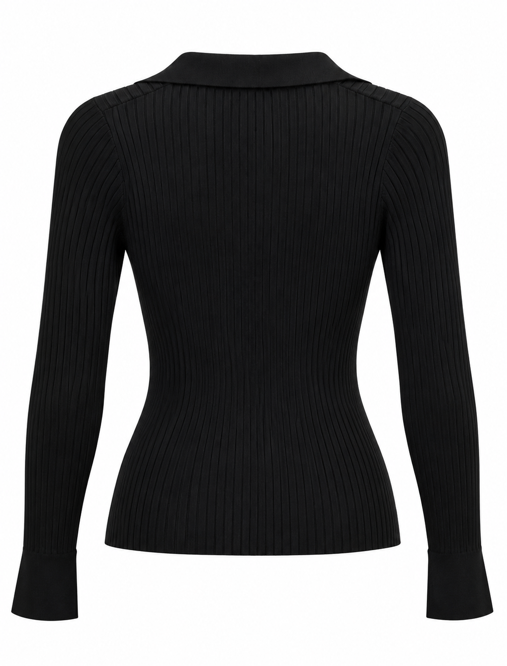Manda Button Up Long Sleeve Top (Black)