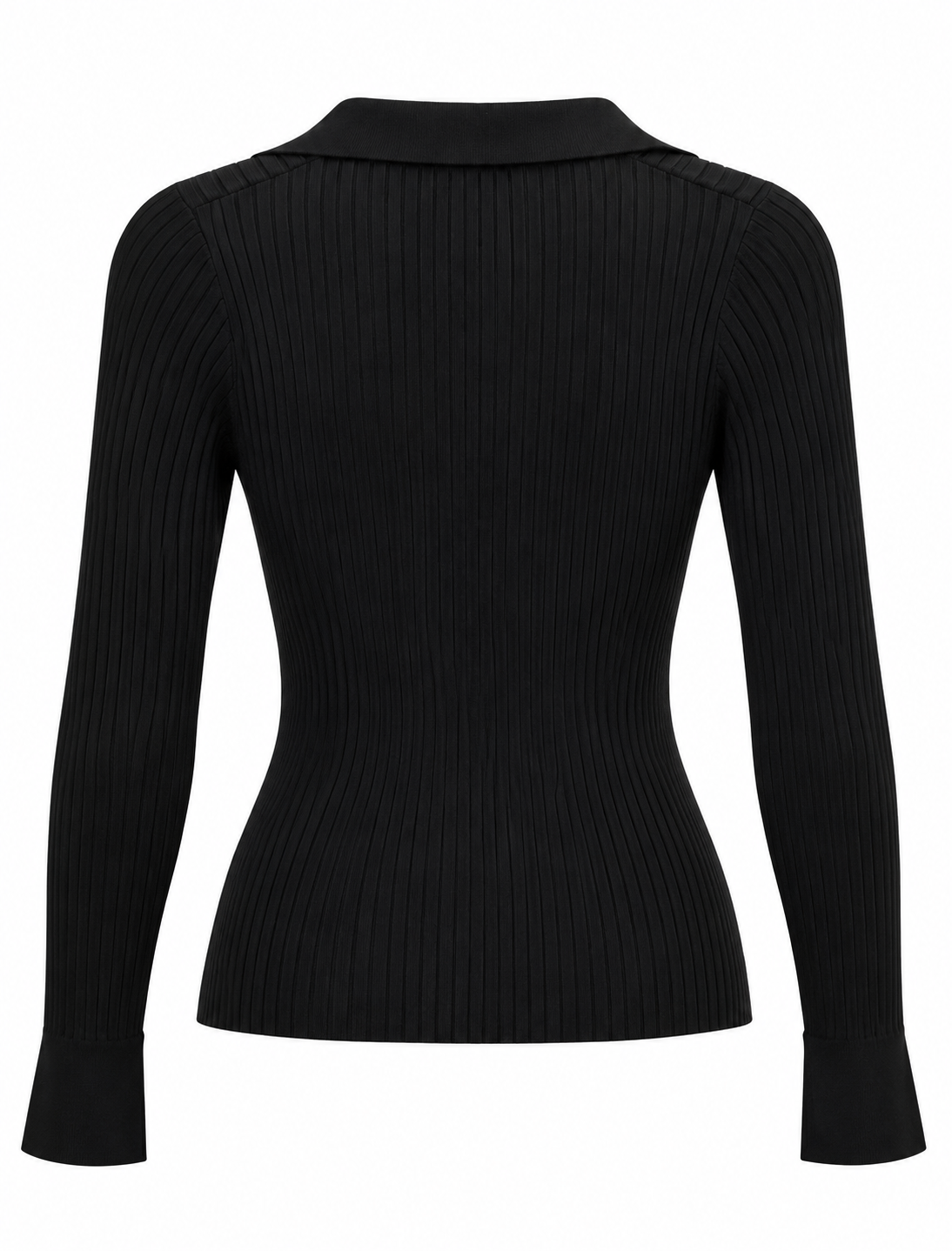 Manda Button Up Long Sleeve Top (Black)