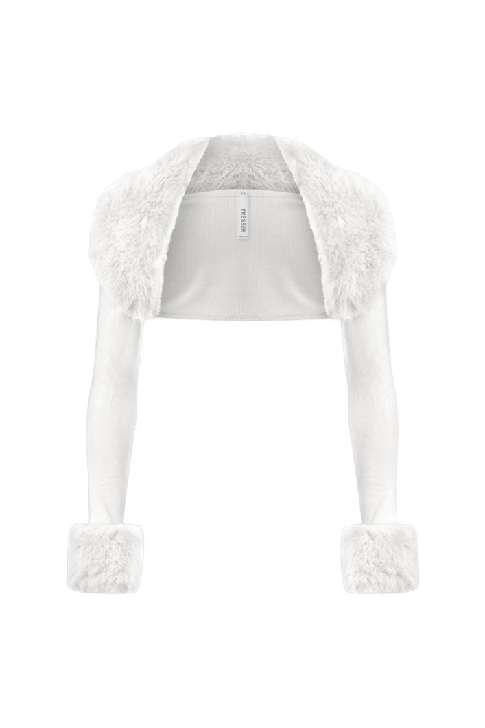 Gianna Fur Shrug (White)