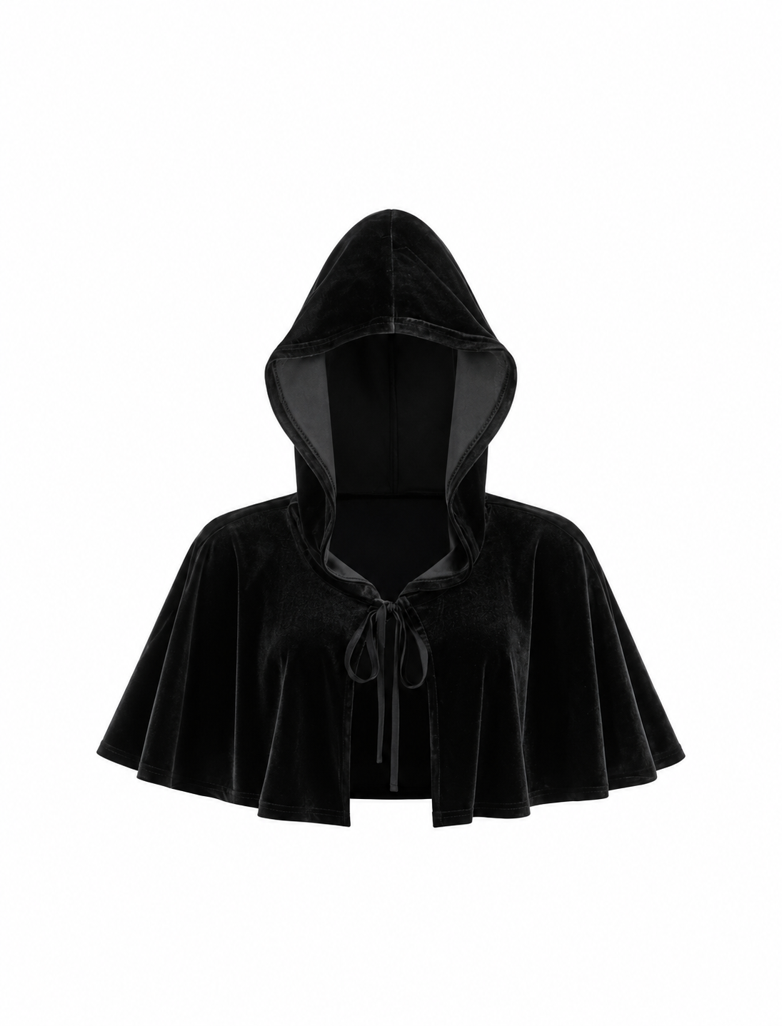 Red Riding Hood Cape (Black Suede)