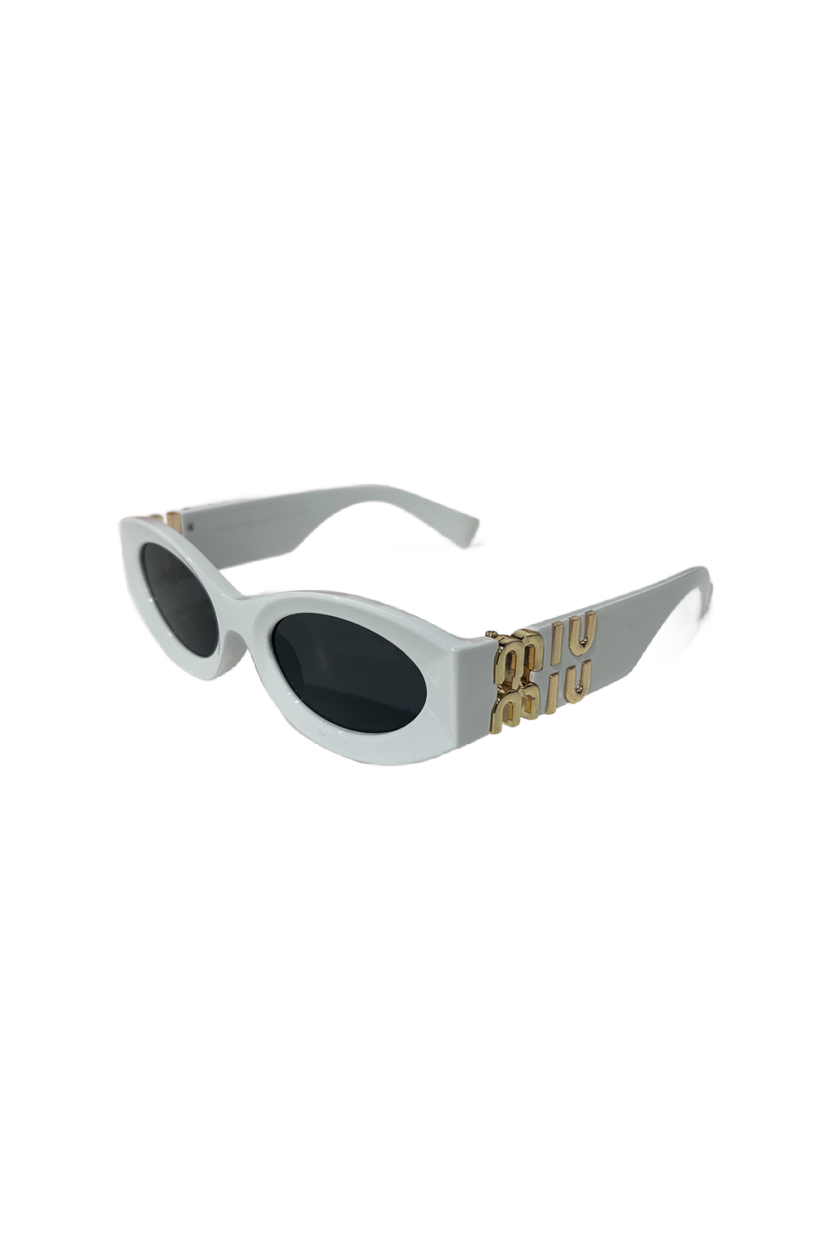 Mi Mi Oval Sunnies (White)