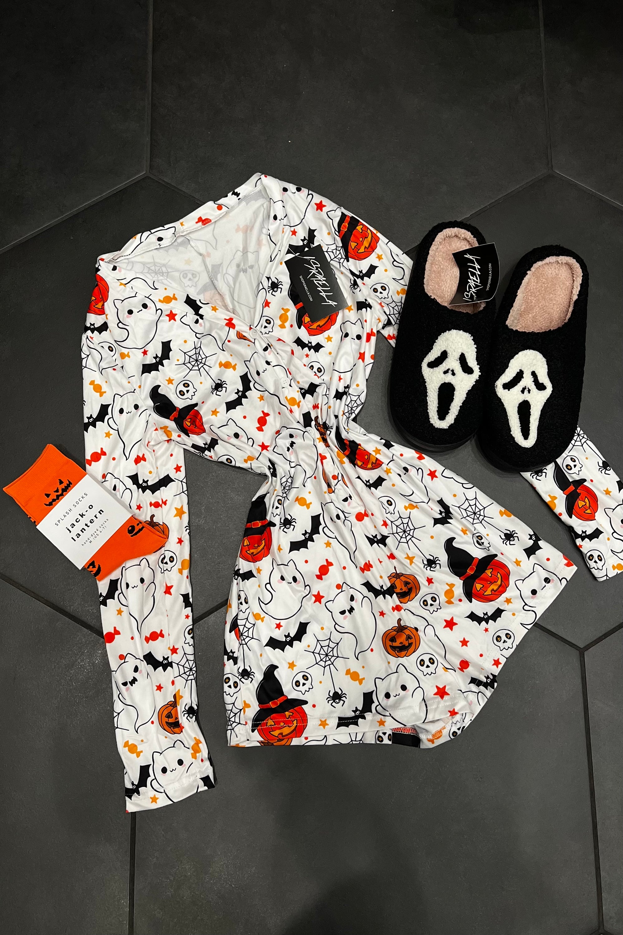 Spooky Halloween Romper (White)