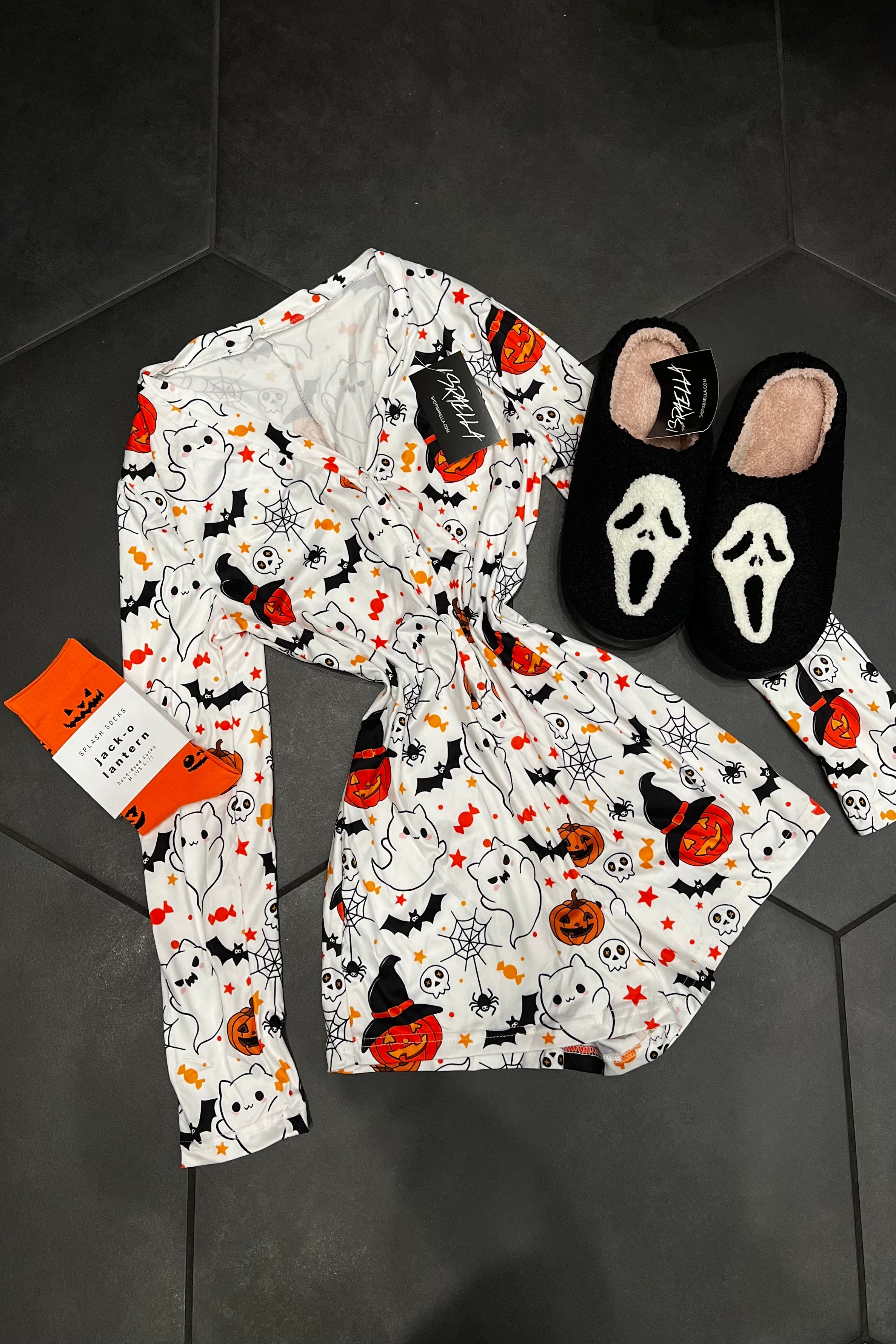 Spooky Halloween Romper (White)