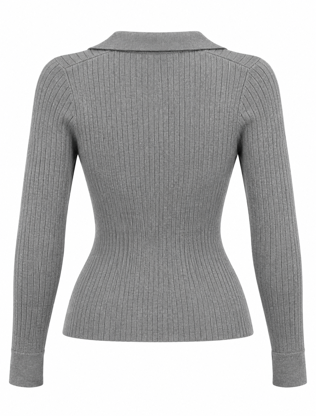 Manda Button Up Long Sleeve Top (Dark Grey)