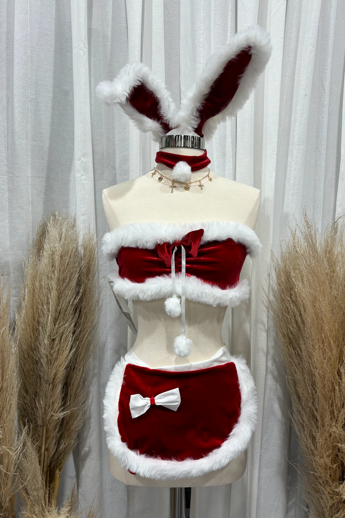 Christmas Lingerie Set (Red/White)