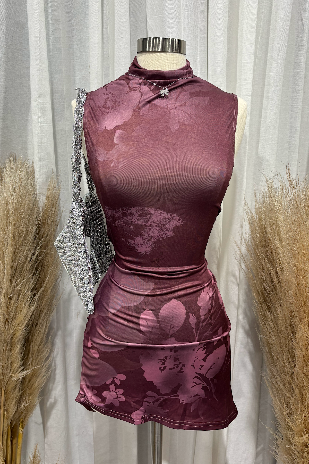 Israel Floral Mini Dress (Purple Multi)