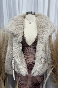 Anika Fur Jacket (Tan Brown)