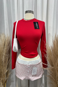 Grace Long Sleeve Top (Red)