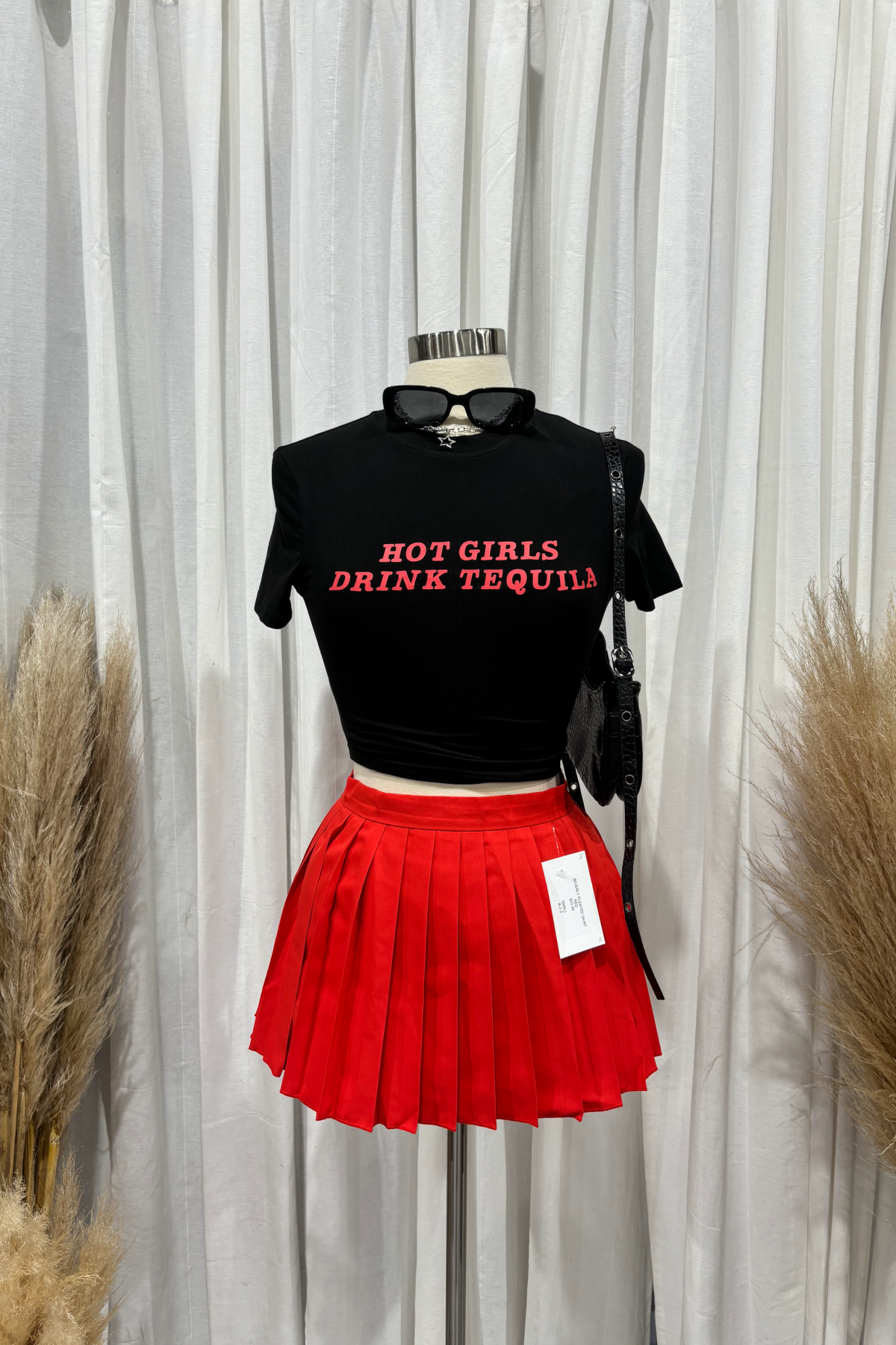 Drink Tequila Crop Top (Black)
