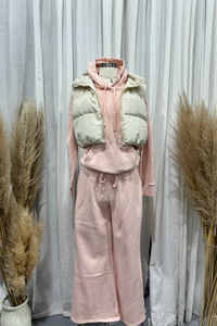 Jazlyn Wide Leg Sweat Pants (Dusty Pink)