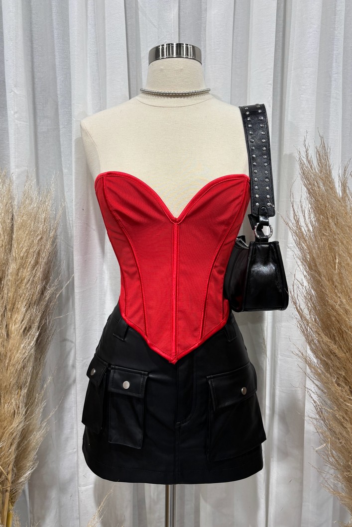 Maren Corset Top (Red)