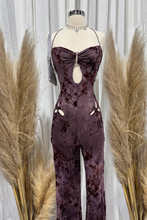 Load image into Gallery viewer, Faith Floral Mesh Jumpsuit (Plum Purple)