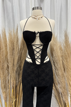 Load image into Gallery viewer, Eli Halter Mesh Jumpsuit (Black)