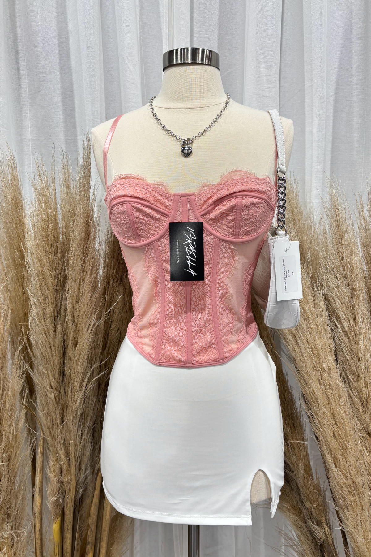 Aria Corset Top (Candy Pink)