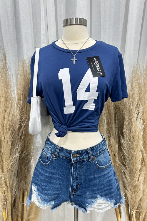 14 Crop Top (Navy Blue)